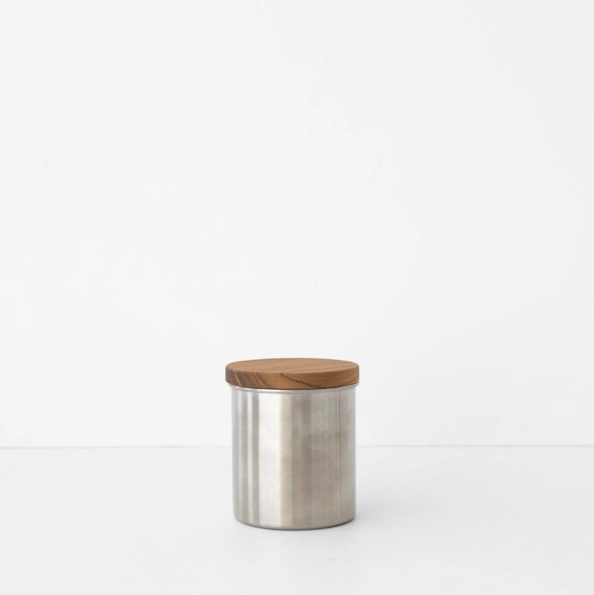 Hot Elfin Metal Canister With Wood Lid Storing