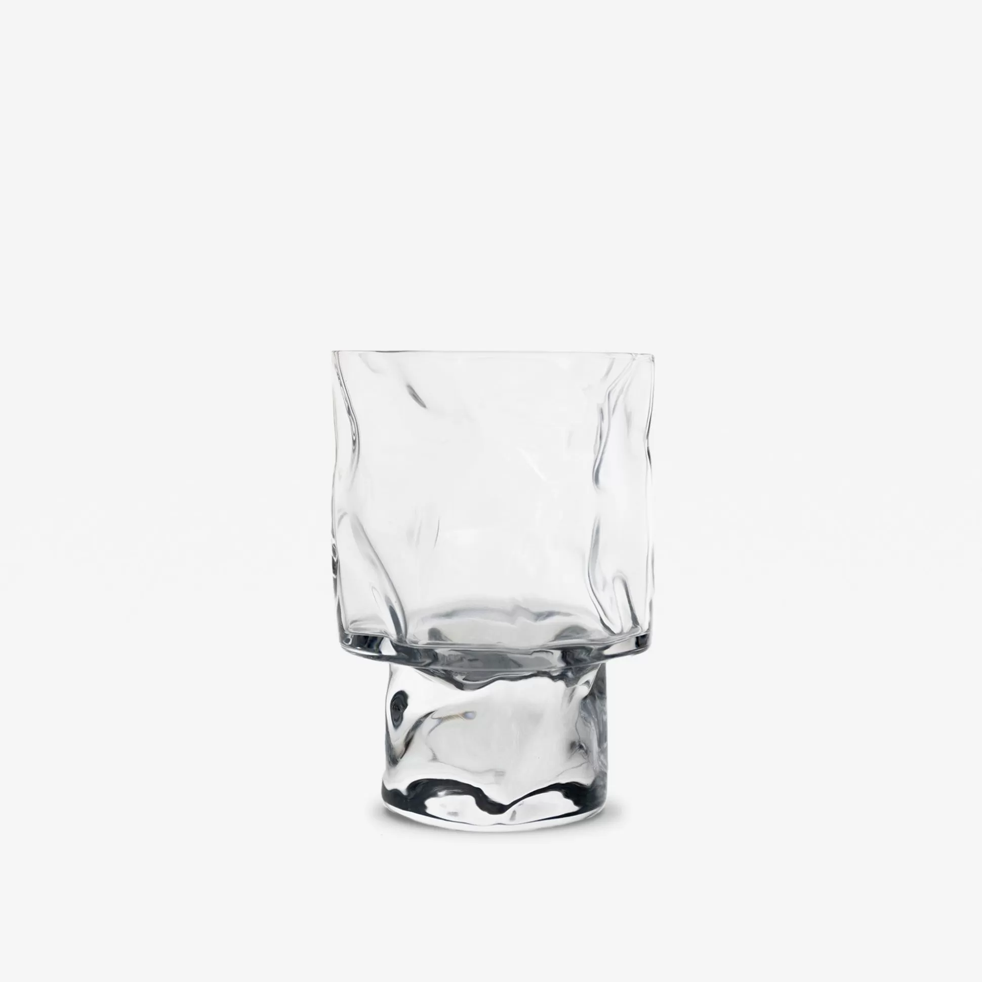 Fashion Kimura Crumple Stemmed Glass - Clear Drinking