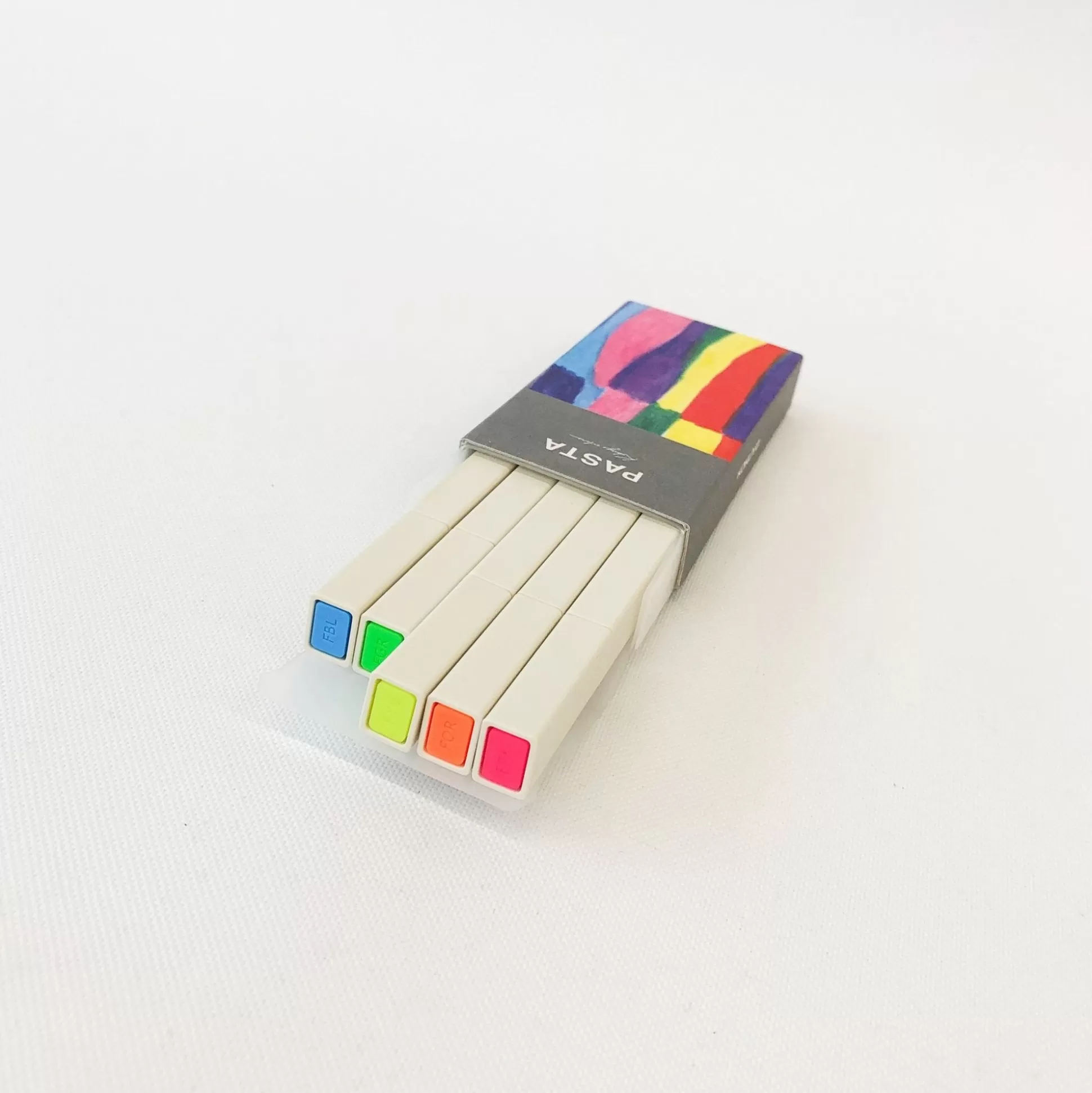 Outlet Kokuyo "Pasta" Markers - 5 Fluorescent Colors Office