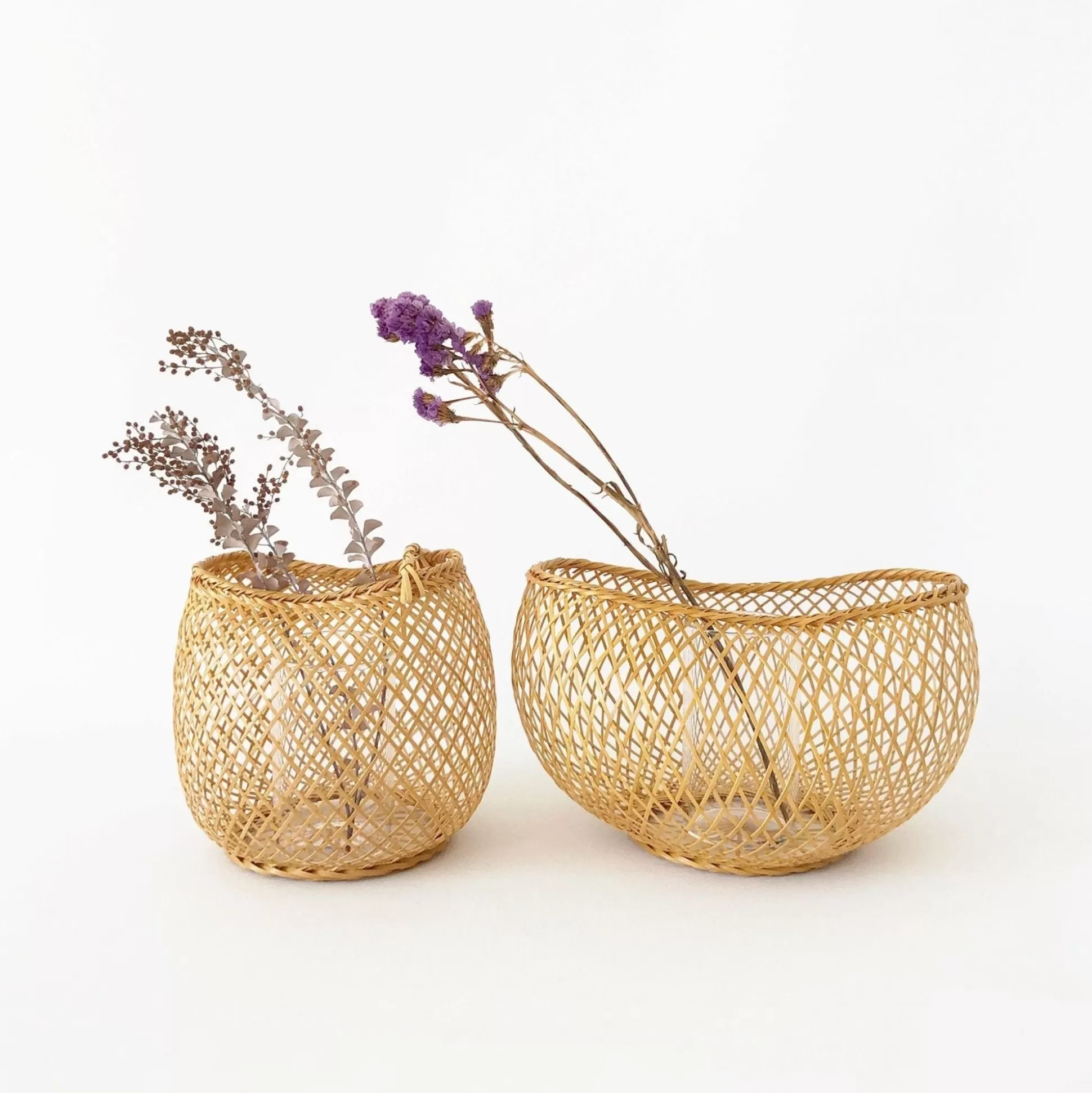 Clearance Kosuga Bamboo Flower Baskets - Mayu And Oboro Home Decor