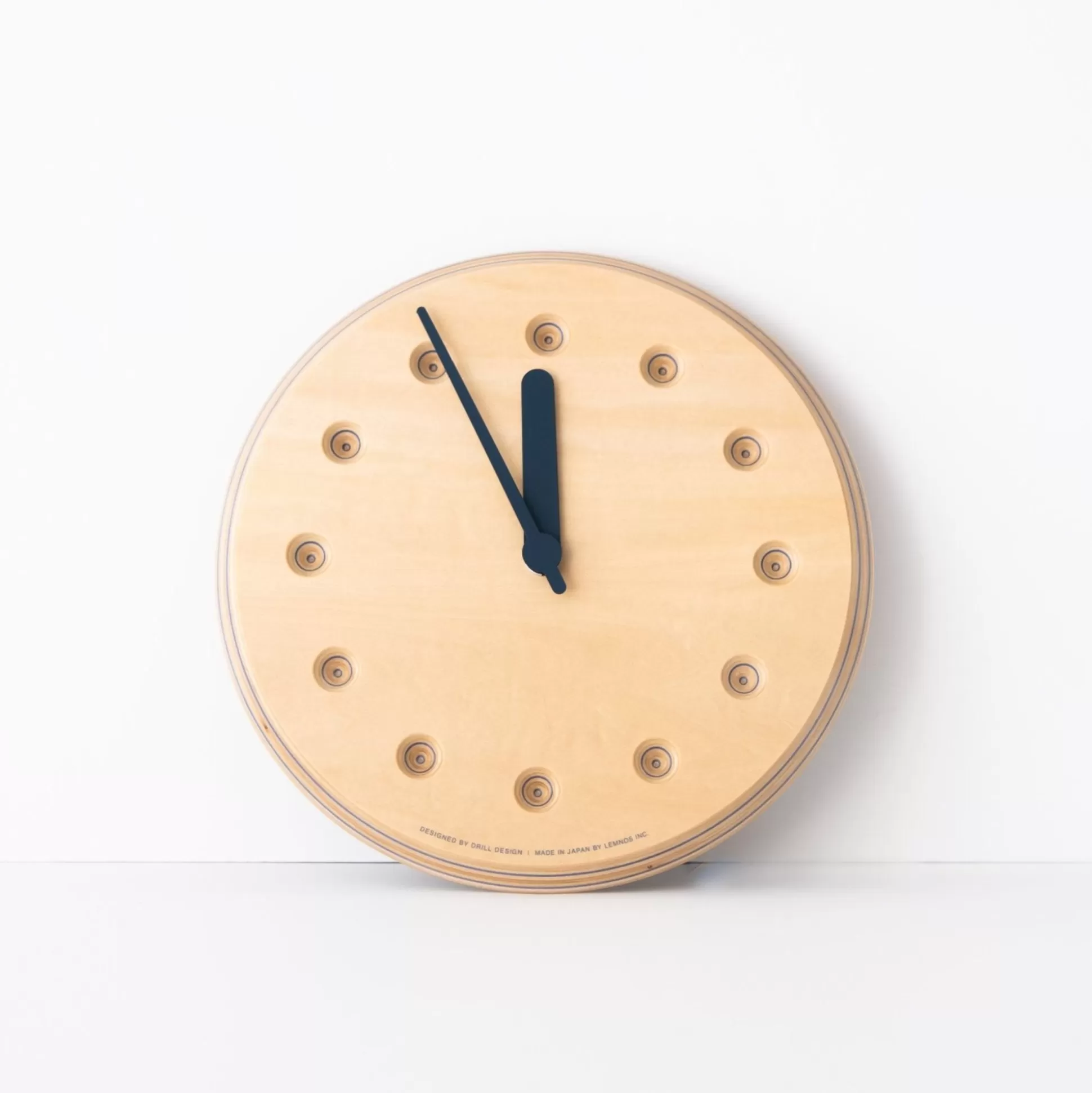 Discount Lemnos Paper-Wood Dot Clock Navy Drl19 Home Decor