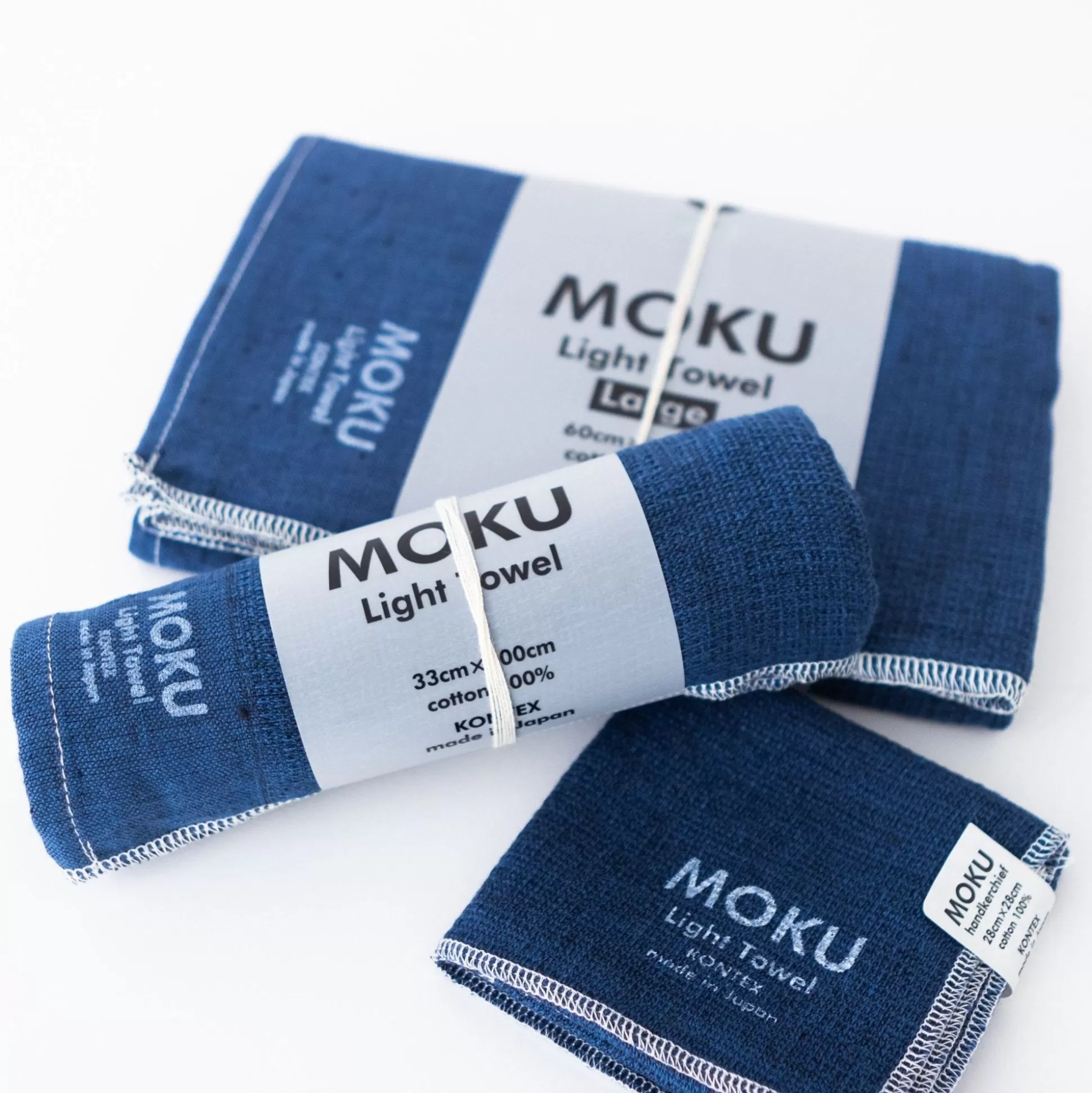 Store Moku Light Towels - Navy Linens