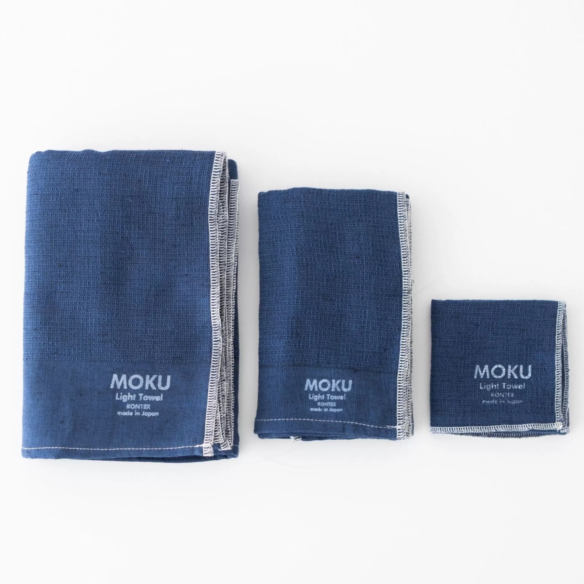 Store Moku Light Towels - Navy Linens