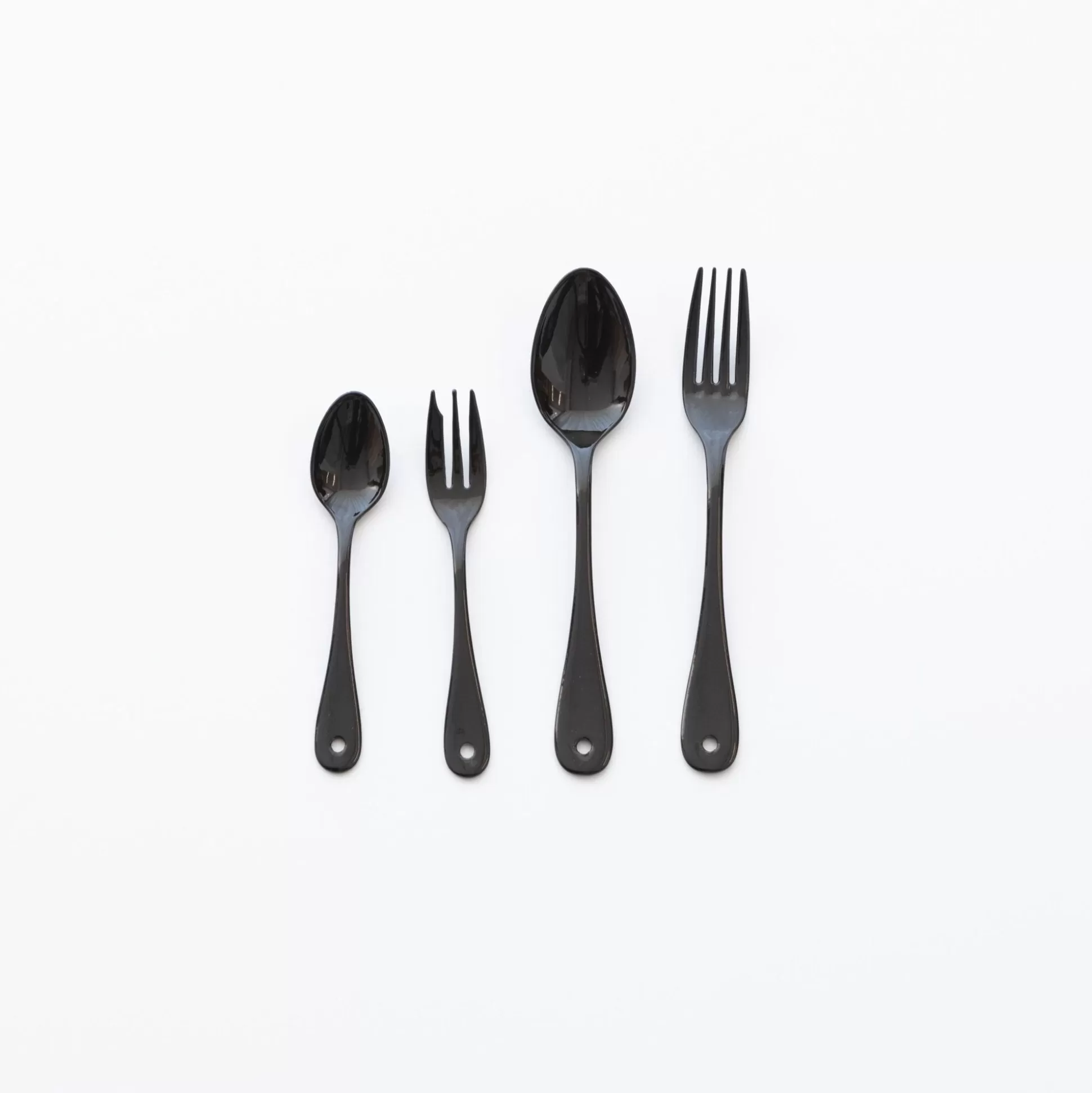 Hot Noda Horo Black Enamelware Utensils Eating