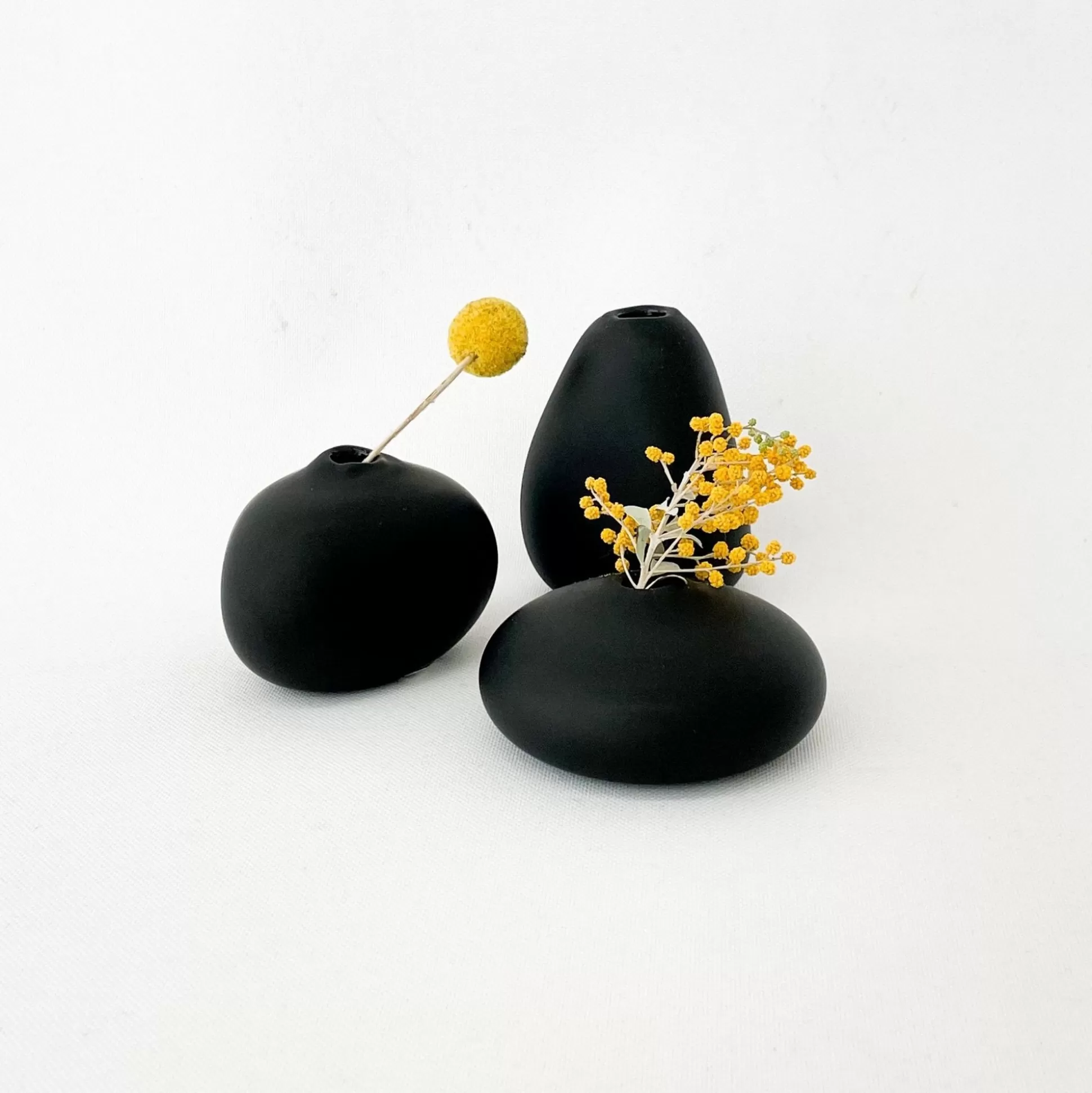 Clearance Sugahara Matte Black Bud Vases Home Decor